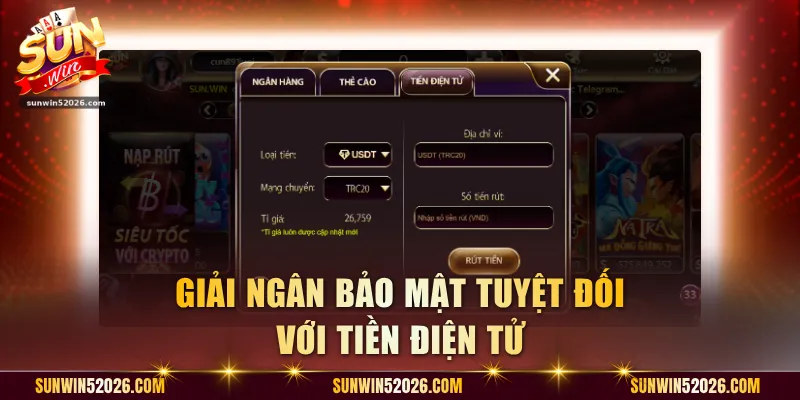 Giải ngân bảo mật tuyệt đối với tiền điện tử